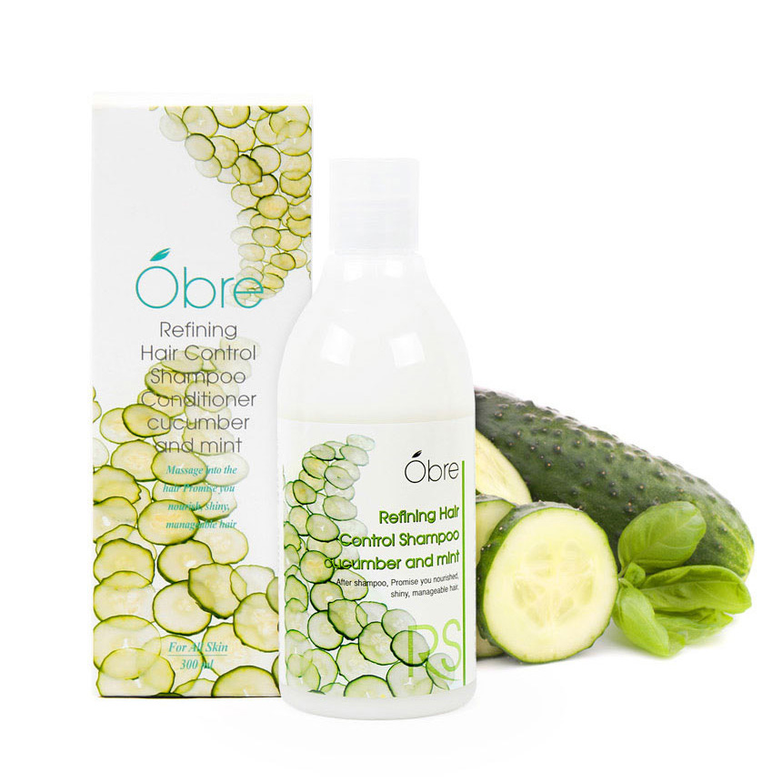 [오일리아] 오브레 리파이닝 헤어 콘트롤 샴푸 큐컴버 앤 민트 300ml(피부자극테스트 완료)