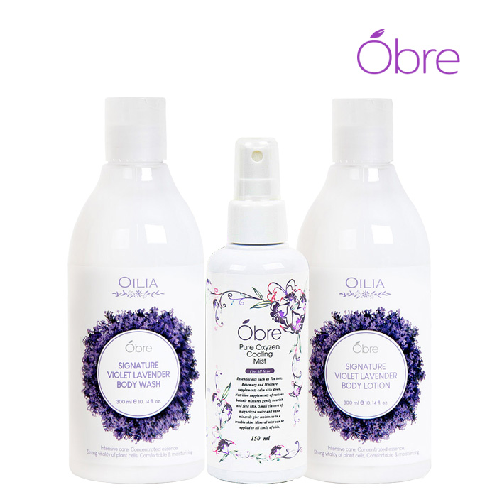 [오일리아] 오브레 아로마3종 미스트 SET (바디로션 300ml+바디워시 300ml+미스트 150ml)