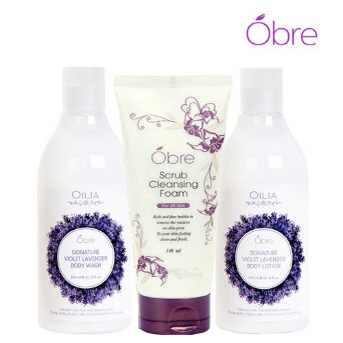 [오일리아] 오브레 아로마3종 폼 SET (바디로션 300ml+바디워시 300ml+폼클린징 140ml)