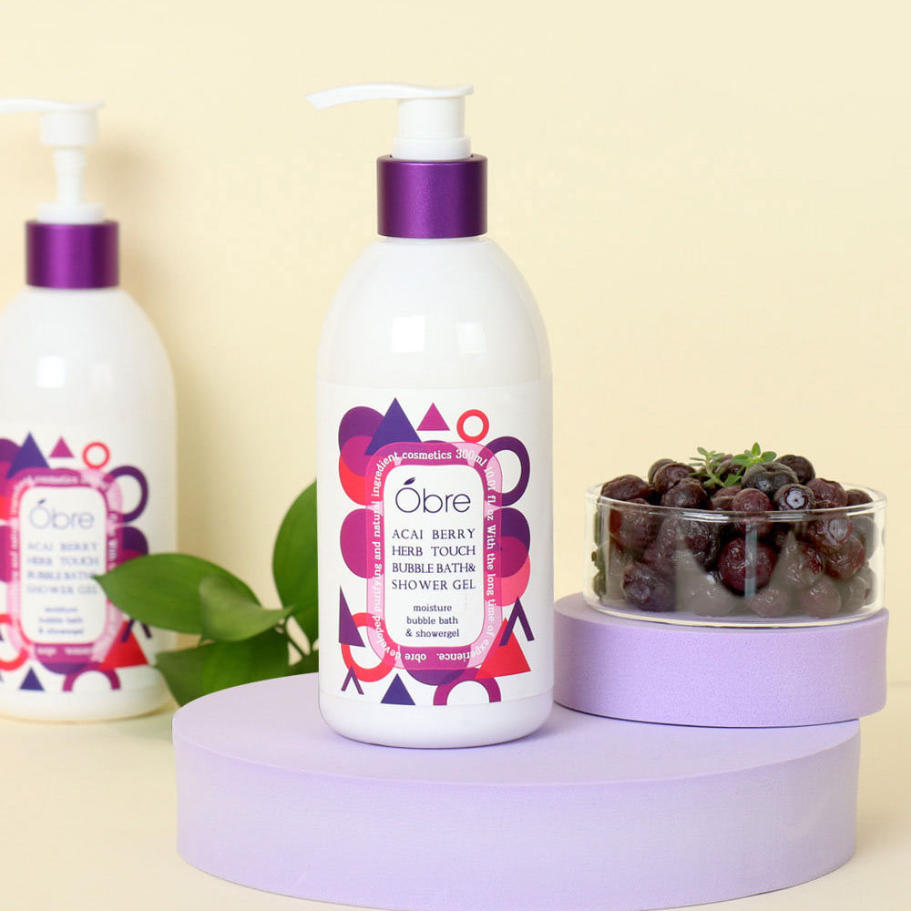 [오일리아] 오브레 아사이베리 허브터치 바블바스&샤워젤 300ml