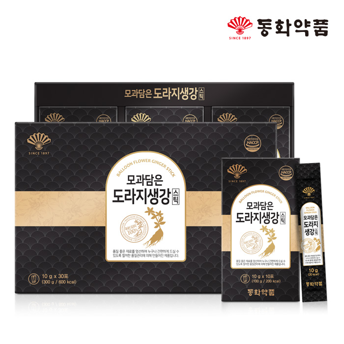 동화약품 모과담은 도라지생강스틱 10g x 30포 (쇼핑백 포함) [A0927]
