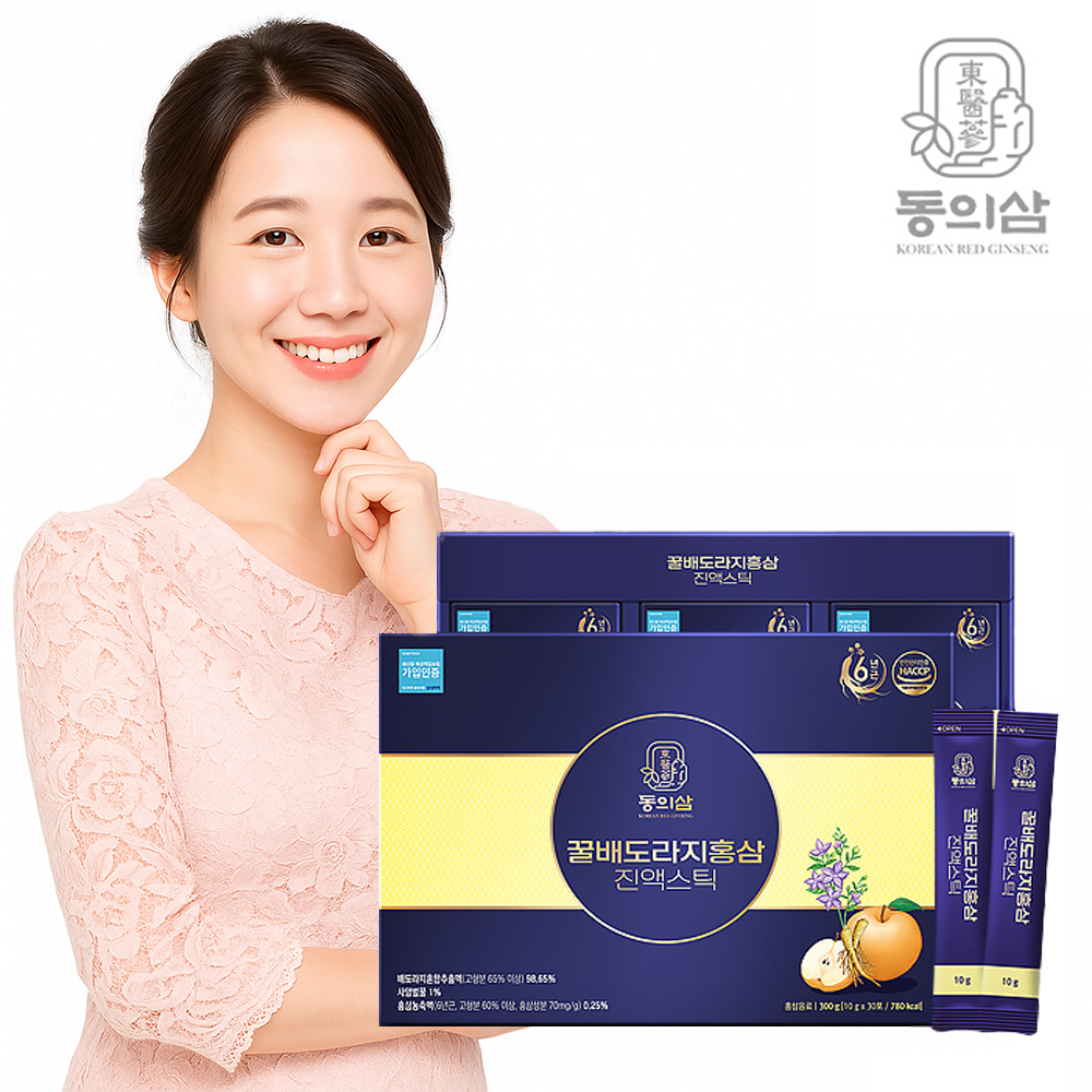 동의삼 꿀배도라지홍삼 진액스틱 10g x 30포 (쇼핑백 포함) [A0932]