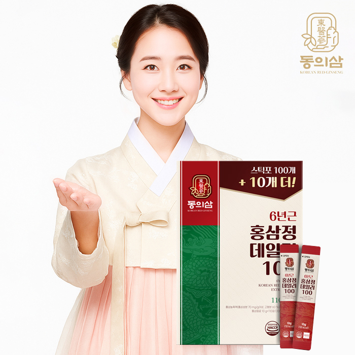 동의삼 6년근 홍삼정 데일리100 10g x 110포 (쇼핑백 포함) [A0962]