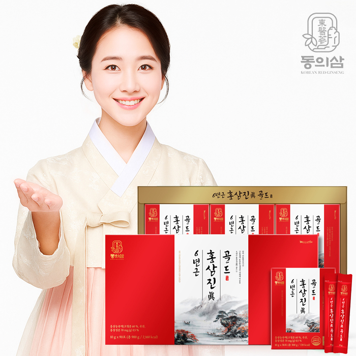 동의삼 6년근 홍삼진(眞)골드 10g x 90포 (쇼핑백 포함) [A1038]