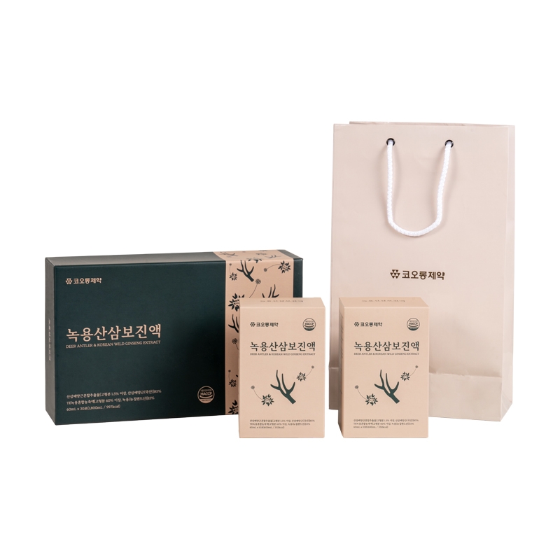 [1+1] 녹용산삼보진액 60ml x 30포 X 2개