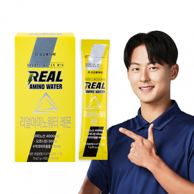 [1+1] 리얼 아미노워터 레몬 7g x 10포 X 2개