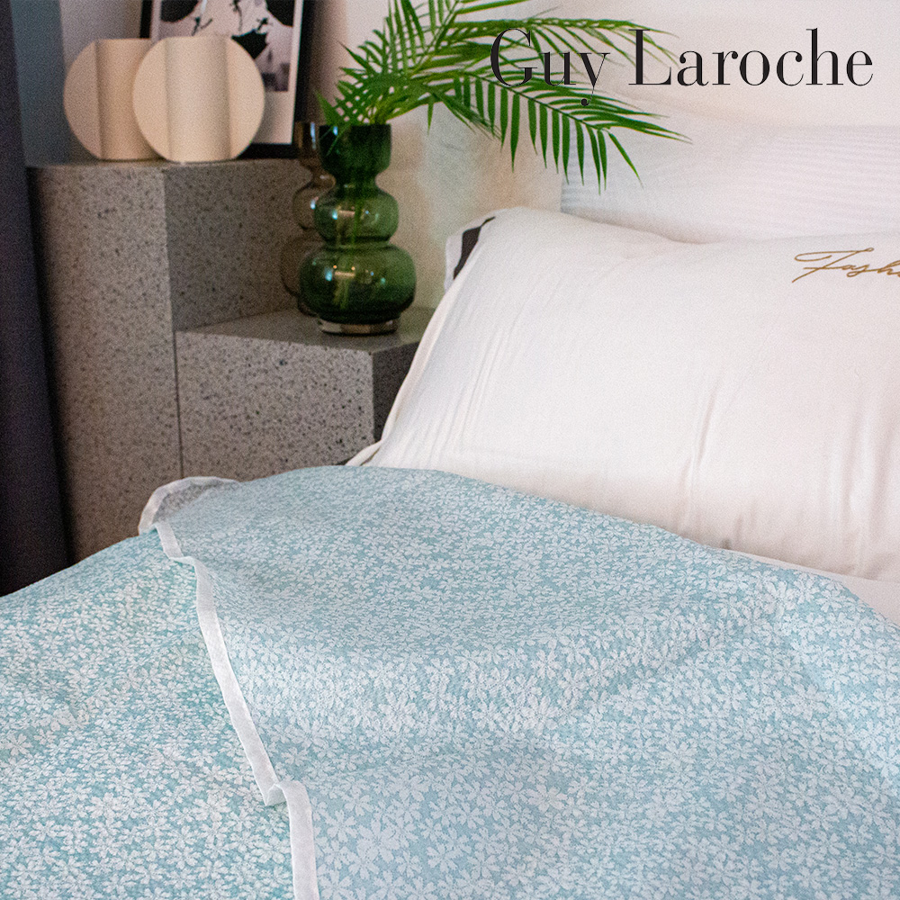 [Guy Laroche] 플라워 민트 트로피칼 엠보싱 홑이불 (160*200)